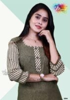 Dark Green Pure Cotton Kurti - 3004