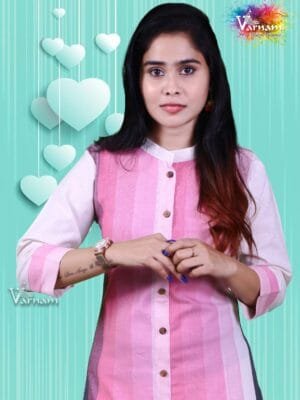 Pink Pure Cotton straight cut kurta - 3003