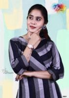 Mixed Stripped Long Kurta - 3021