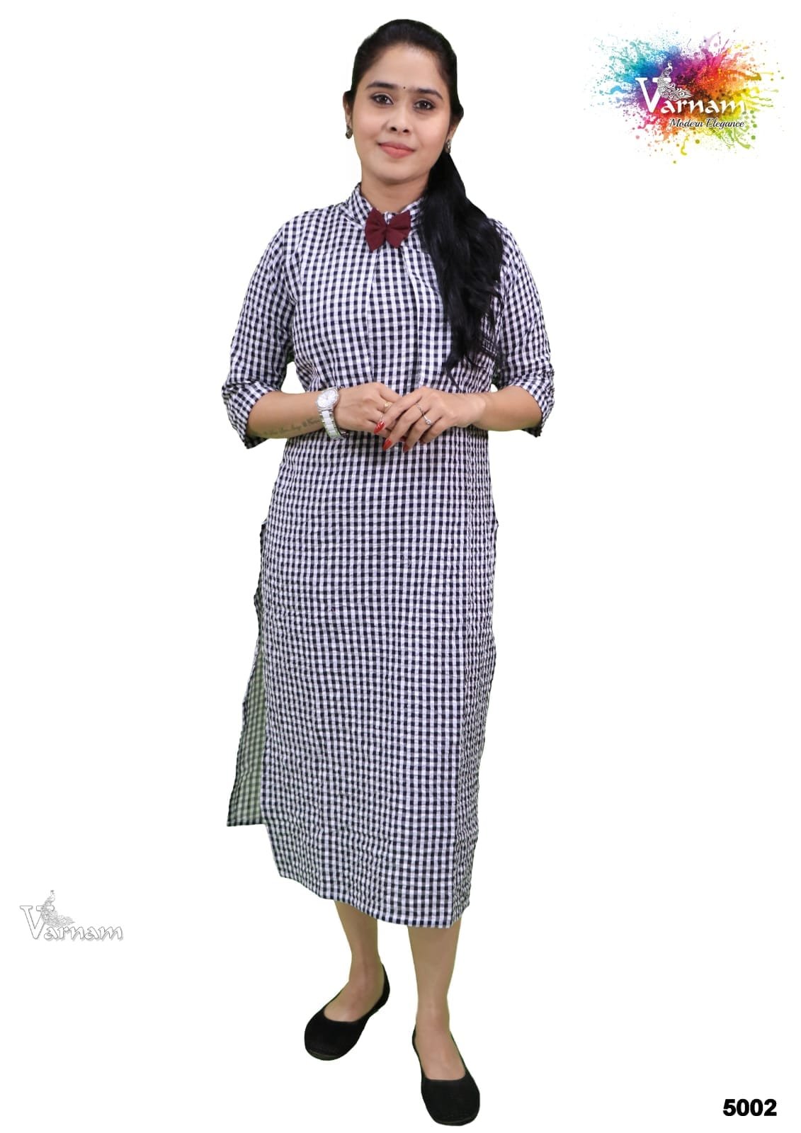 Grey Colored Straight Cut Top - 5002