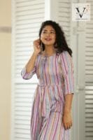 Straight lined prismatic Kurti - 7001