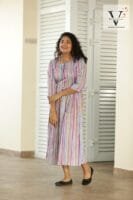 Straight lined prismatic Kurti - 7001