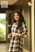 Keyhole neck A-line straight Kurti - 5021