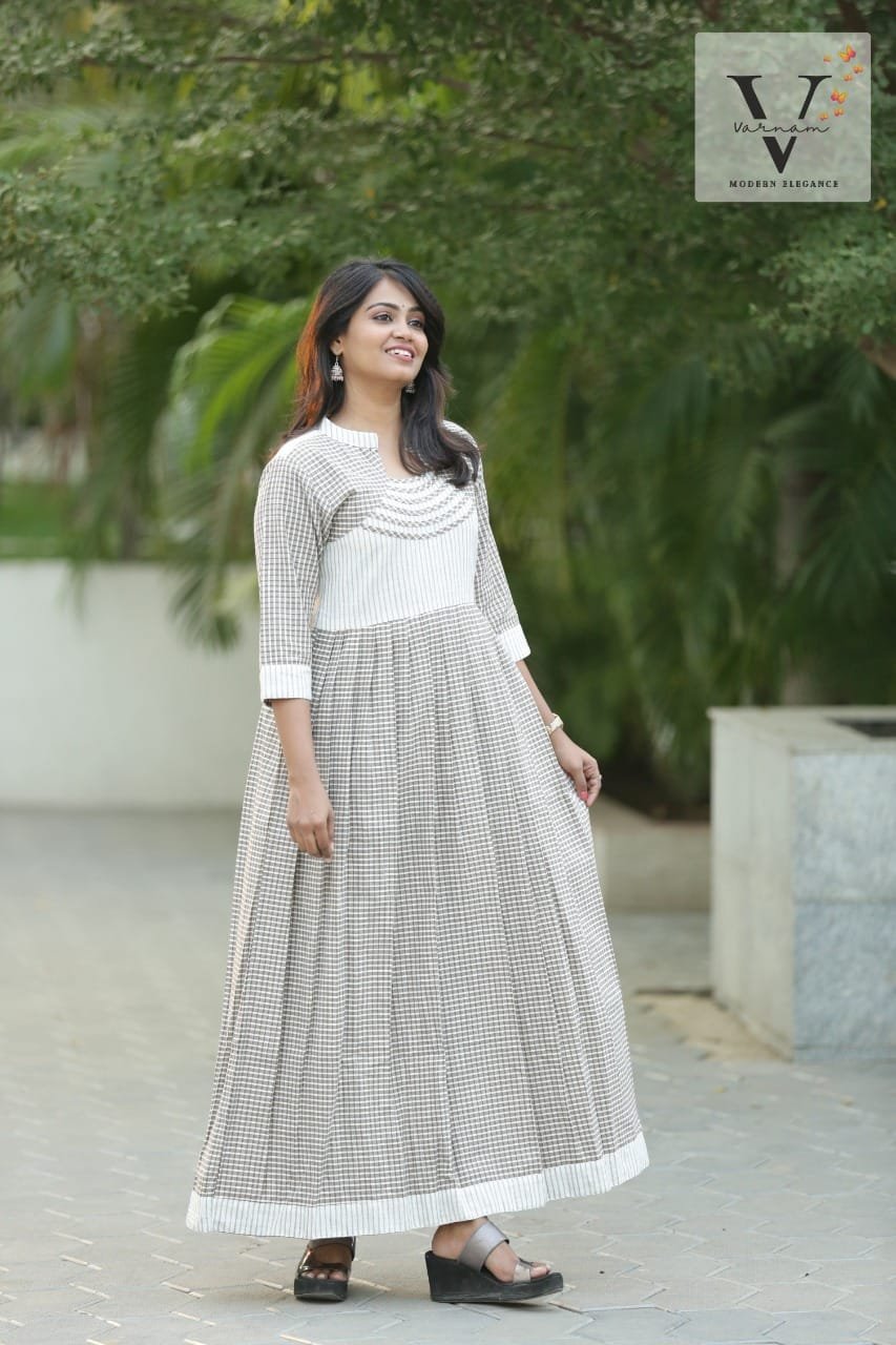 Long kurti 2024 boat neck