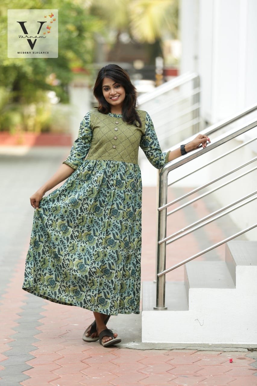 Printed Anarkali Kurti - 9001