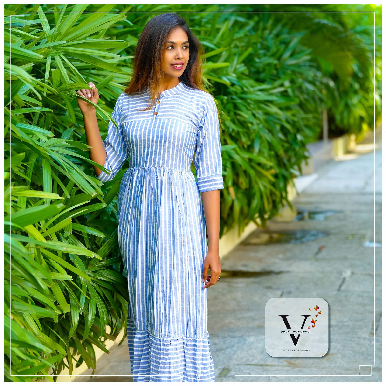 Cotton & Viscose blend long Pleated Kurta - 2522