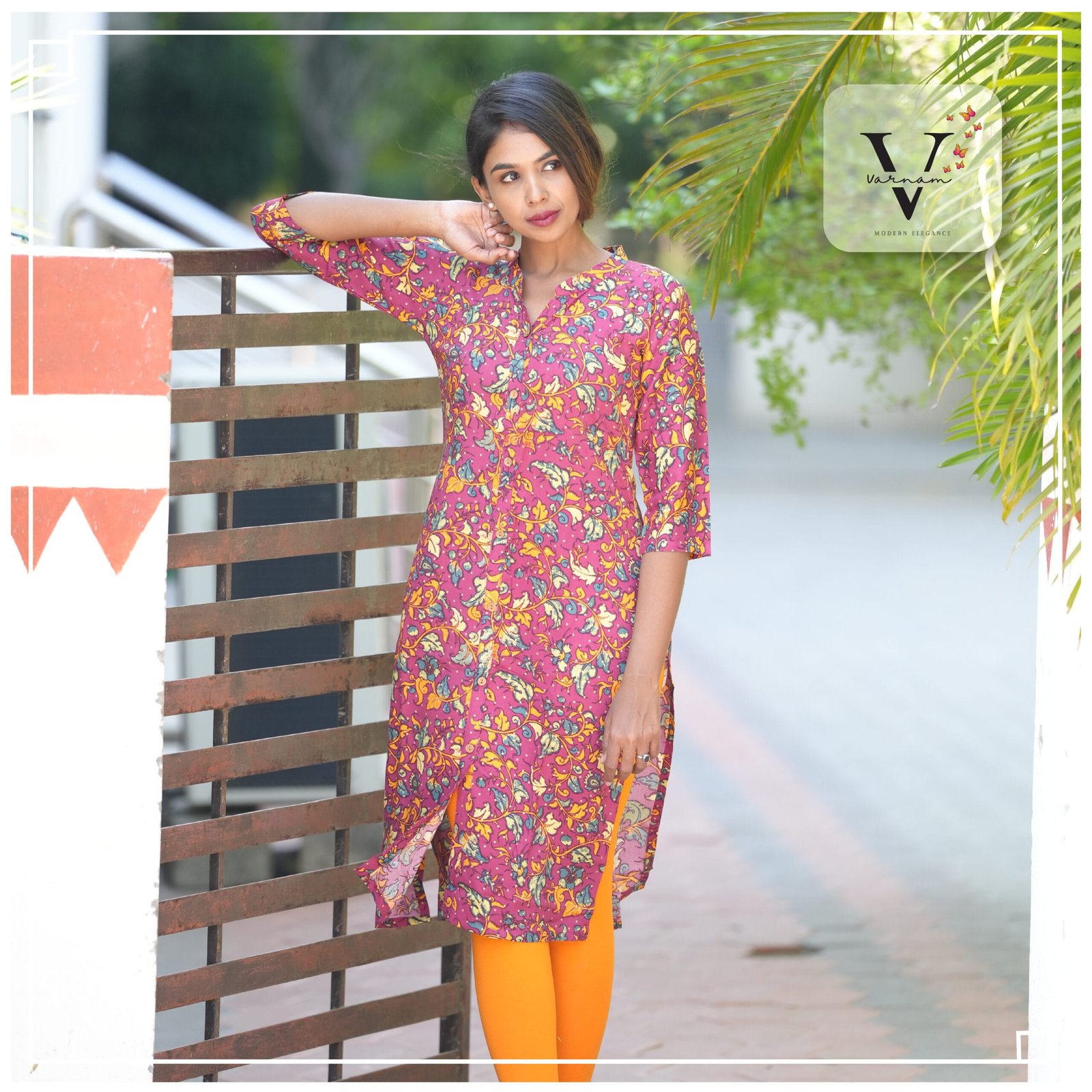 Floral Printed Straight Cut Kurti - 2514