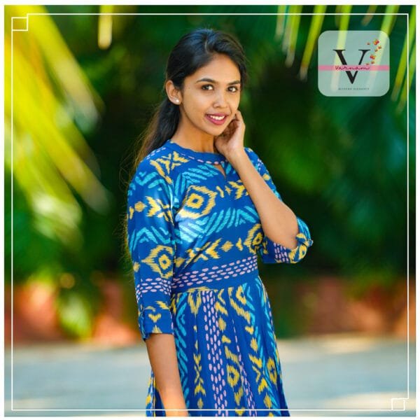 High Twist Viscose Long Kurti - 5701