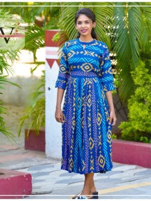 High Twist Viscose Long Kurti - 5701
