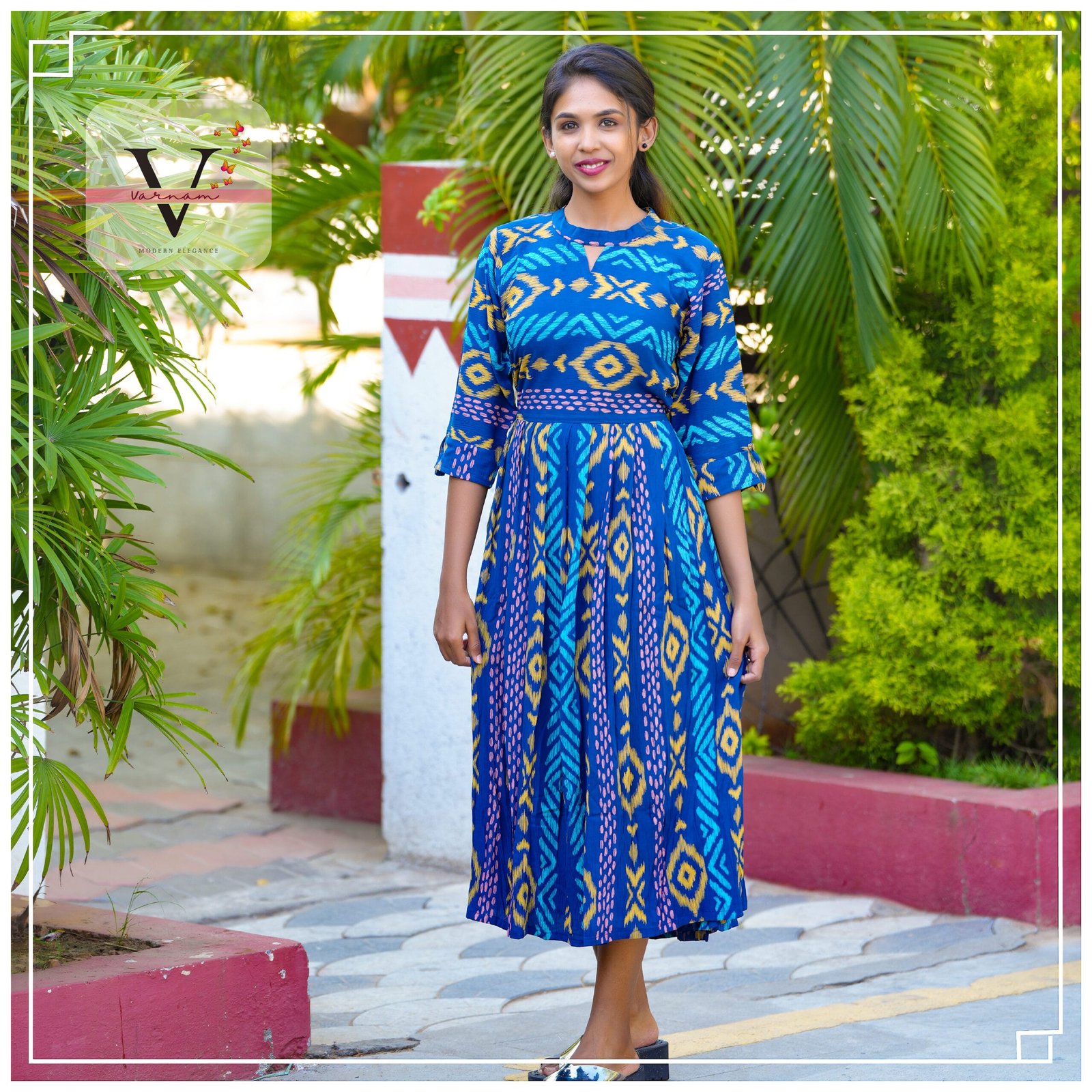 High Twist Viscose Long Kurti - 5701