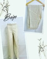 Beige Cotton Pant