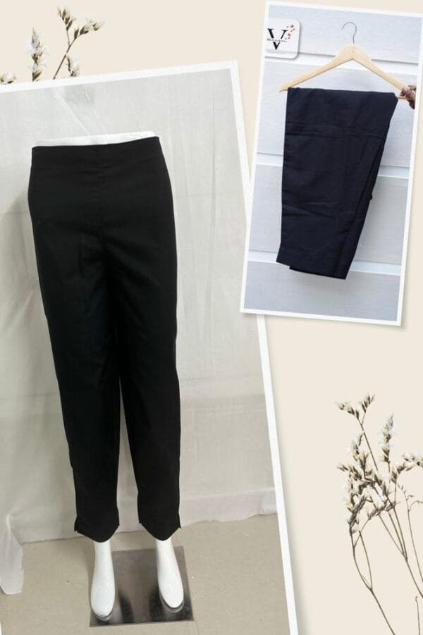 Black Cotton Pant