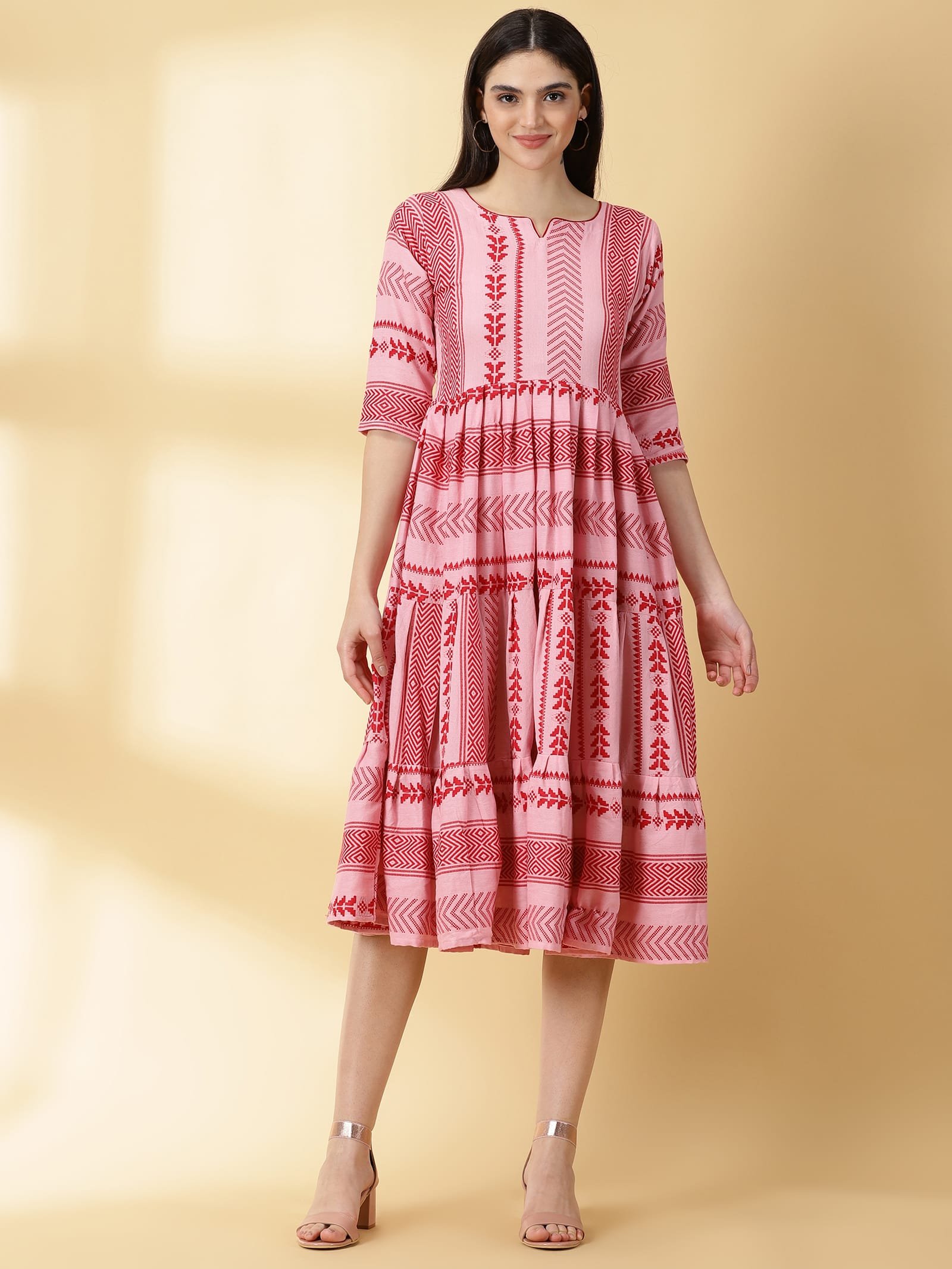 Pink Jacquard Cotton - 4675