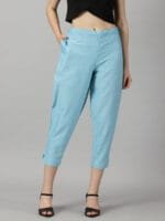 Sky Blue Cotton Pant