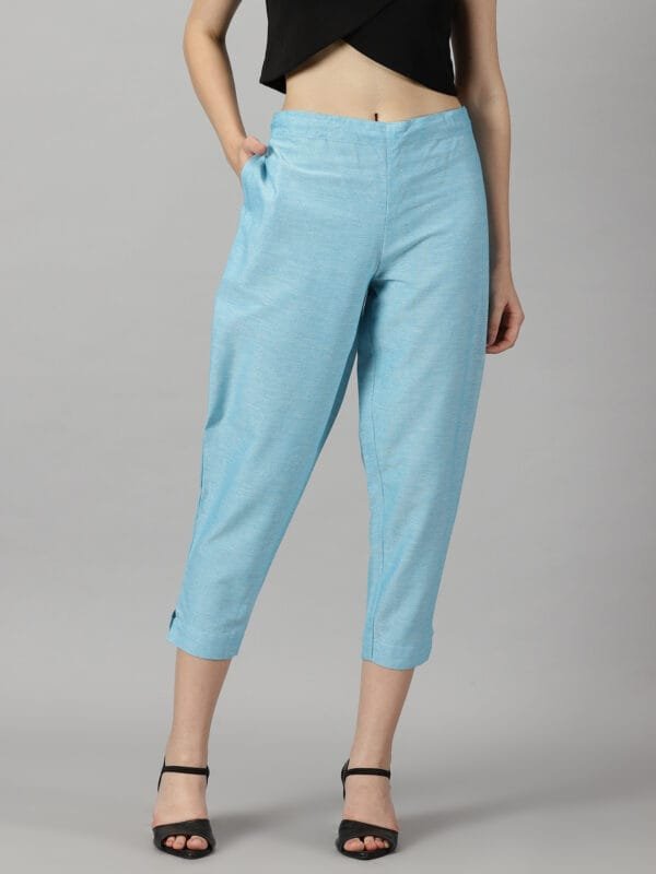 Sky Blue Cotton Pant