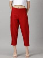 Red Cotton Pant