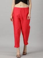 Dark Pink Cotton Pant