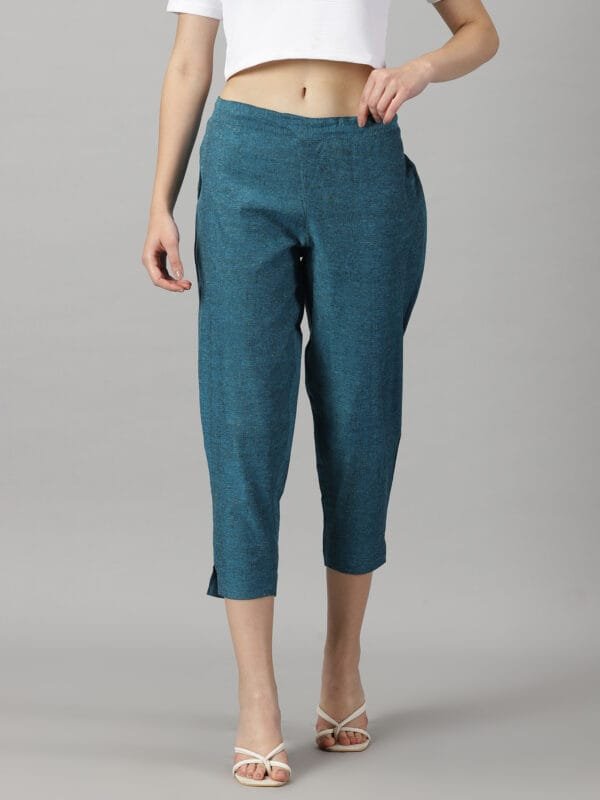 Peacock Blue cotton Pant