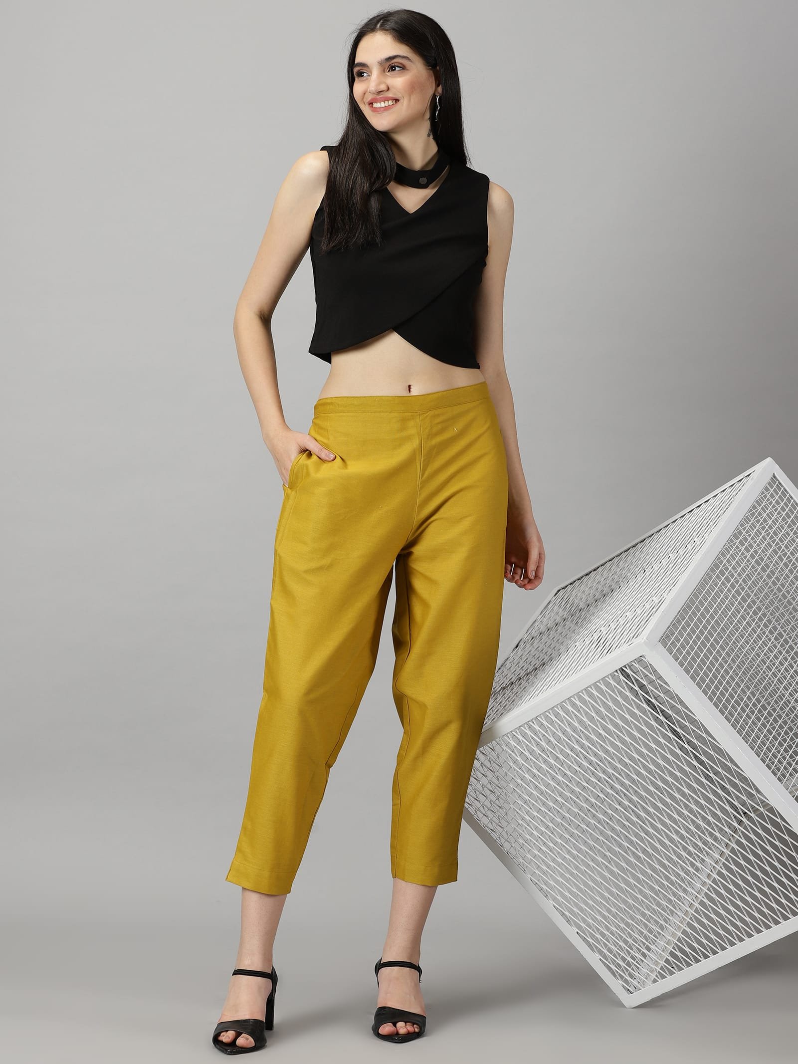 Mustard Cotton Pant