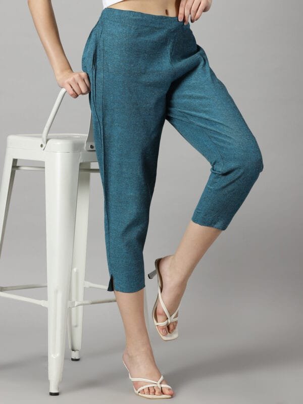 Peacock Blue cotton Pant