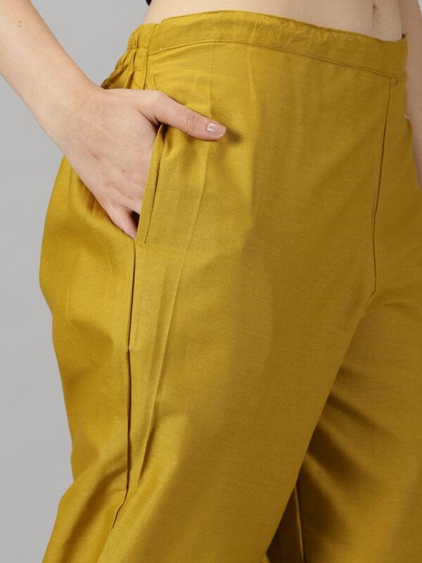 Mustard Cotton Pant