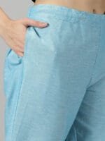 Sky Blue Cotton Pant