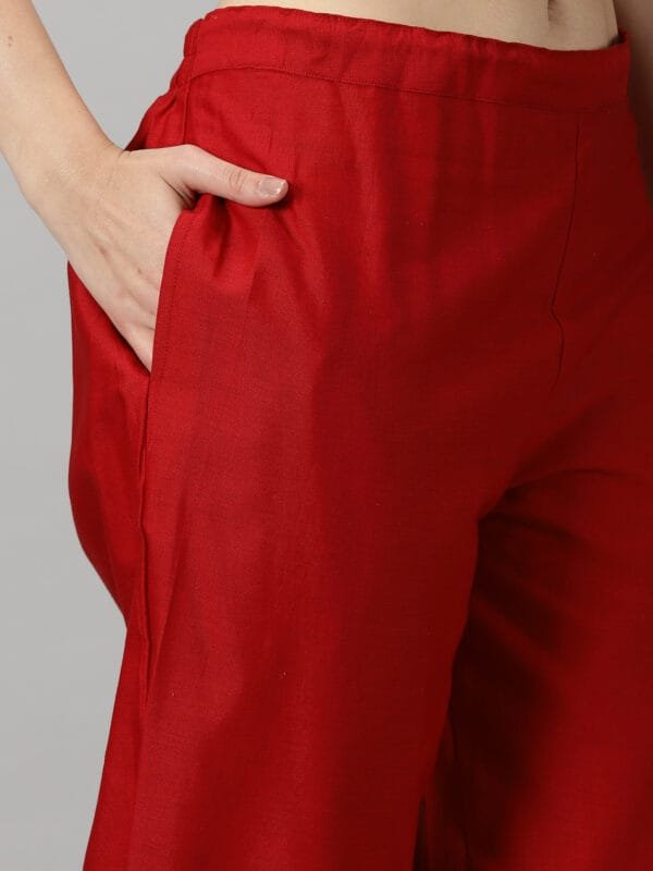 Red Cotton Pant