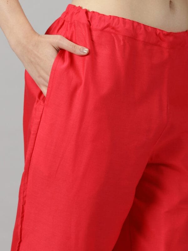 Dark Pink Cotton Pant