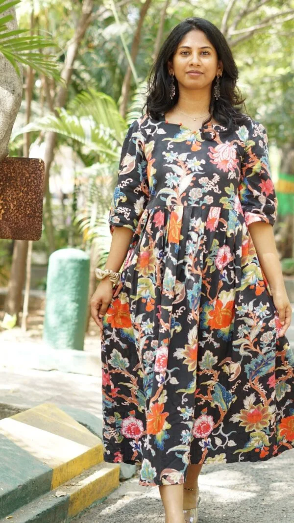 Large flower print dress best sale