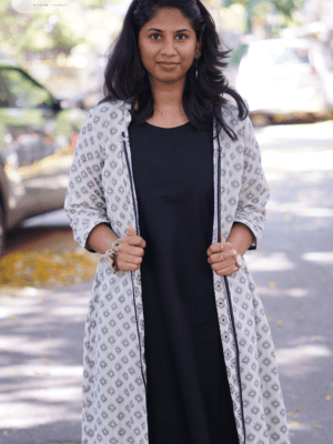 5-in-1 Black-White Pure Jacquard Cotton - 4P01