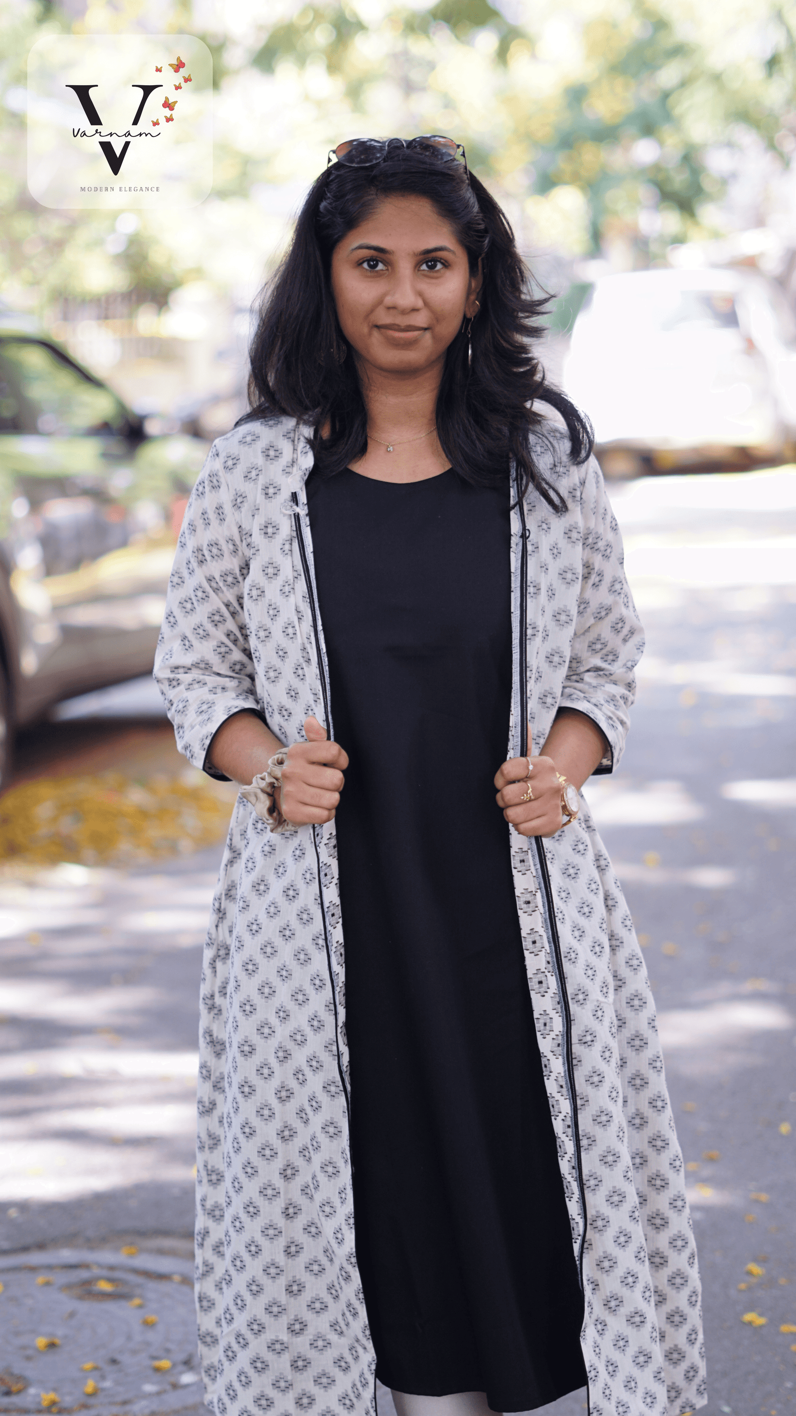 5-in-1 Black-White Pure Jacquard Cotton - 4P01