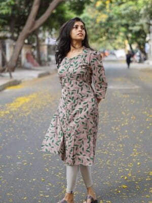 Green leaf Kurti - 2P05