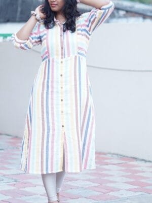 Multi colour striped kurti 1P22