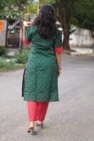 DARK GREEN WITH DARK PINK-S309