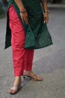 DARK GREEN WITH DARK PINK-S309