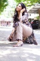 BLACK AND BROWN CO-ORD SET-S301