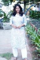 LIGHT BLUE WITH LEAF CO-ORD SET-S303