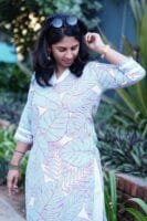 LIGHT BLUE WITH LEAF CO-ORD SET-S303