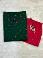 DARK GREEN WITH DARK PINK-S309