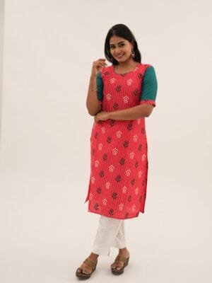 DARK PINK WITH FLORAL-2P18