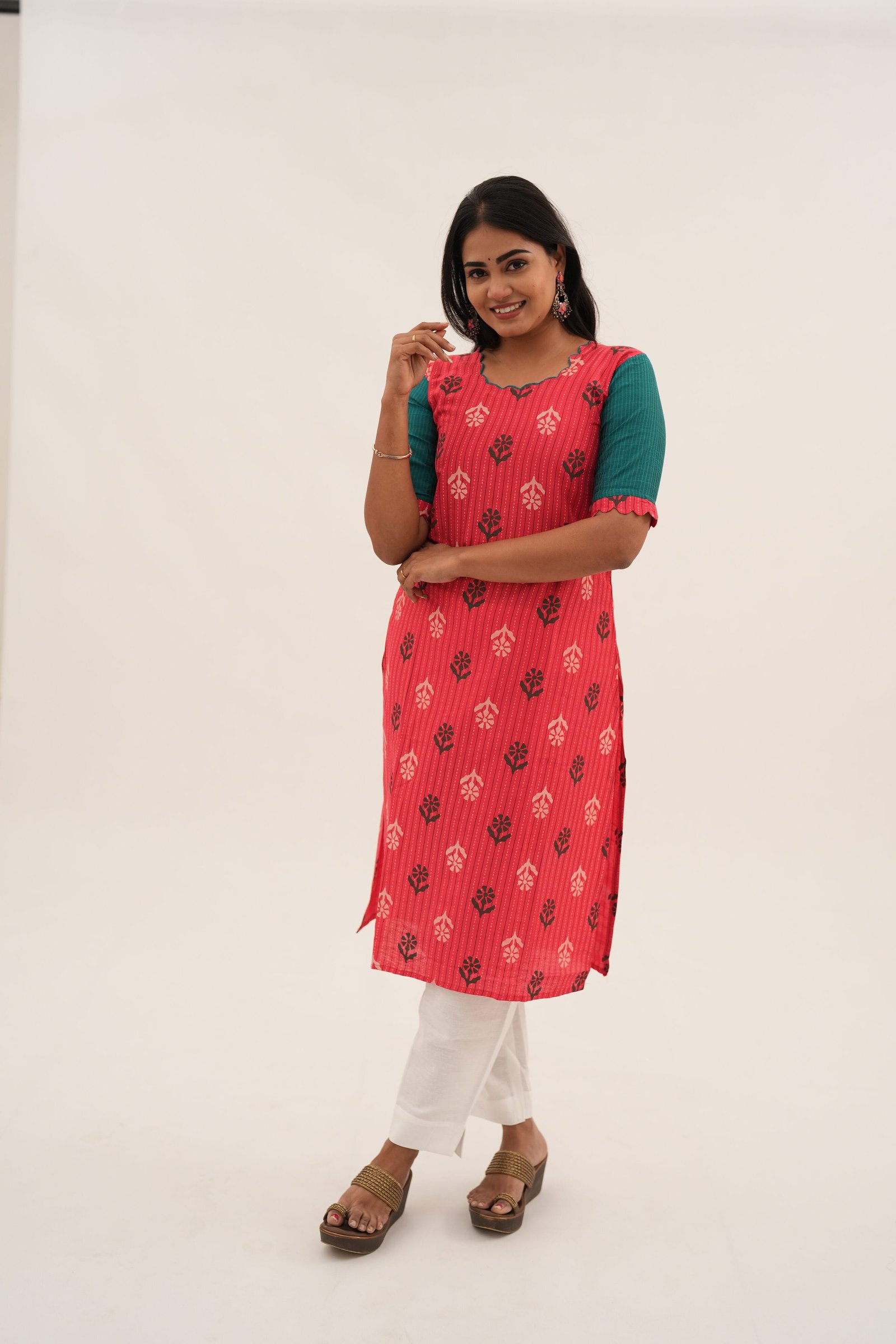 DARK PINK WITH FLORAL-2P18