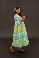 BLUE GREEN TIE AND DYE COTTON -A212