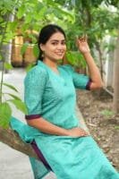 RAMAR GREEN WITH PURPLE BUTTA SET-W113