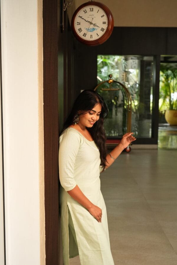 LIGHT GREEN CO ORD KURTI SET-W104