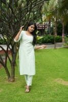 LIGHT GREEN CO ORD KURTI SET-W104