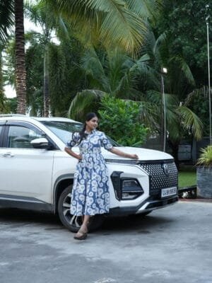 GRAY WITH FLOWER  PRINT DESIGN KURTI-R101