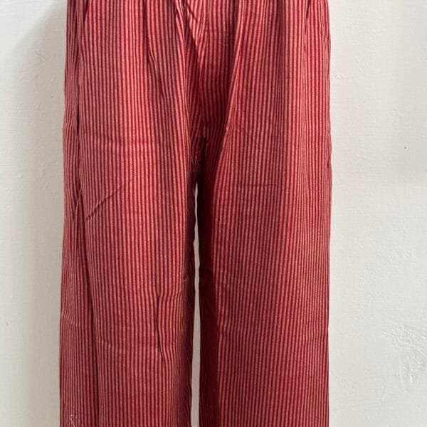 RED STRIPE VISCOSE PANT-41STP