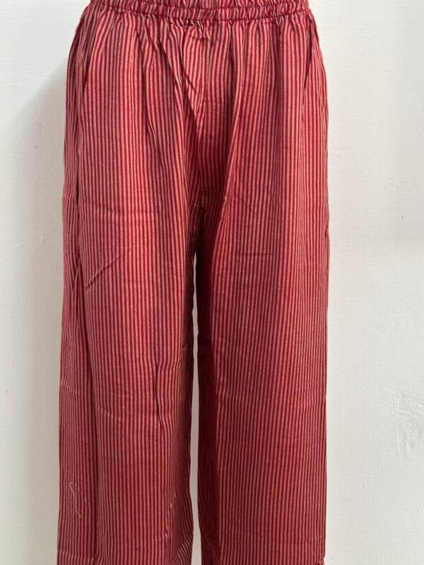 RED STRIPE VISCOSE PANT-41STP