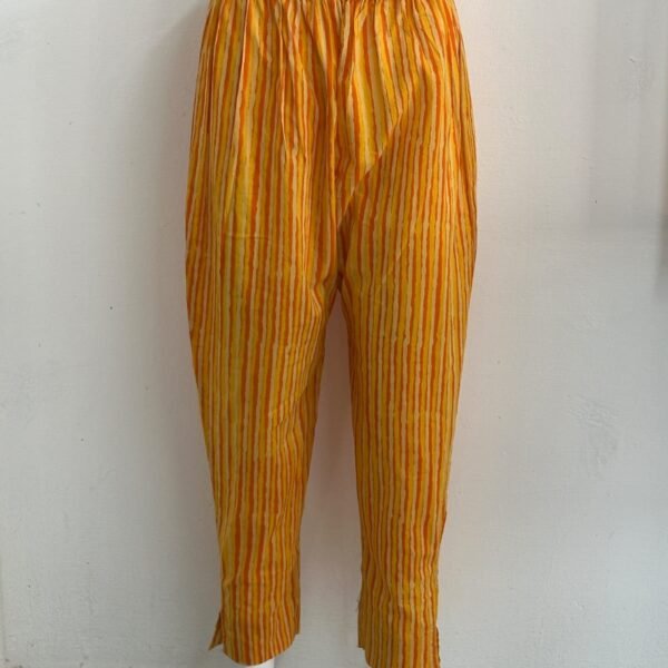 YELLOW WITH RED STRIPE COTTON PANT-66PT