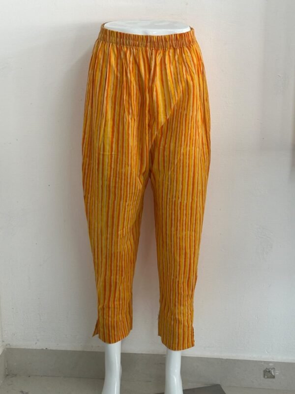YELLOW WITH RED STRIPE COTTON PANT-66PT